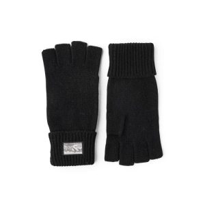 Hestra Raggwool Half Finger  Black